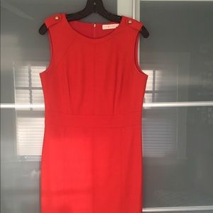 Tory Burch Red Evelina Sheath Dress